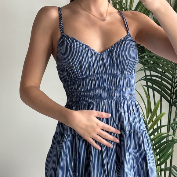 Midi dress blue and white - Picture 2 of 4